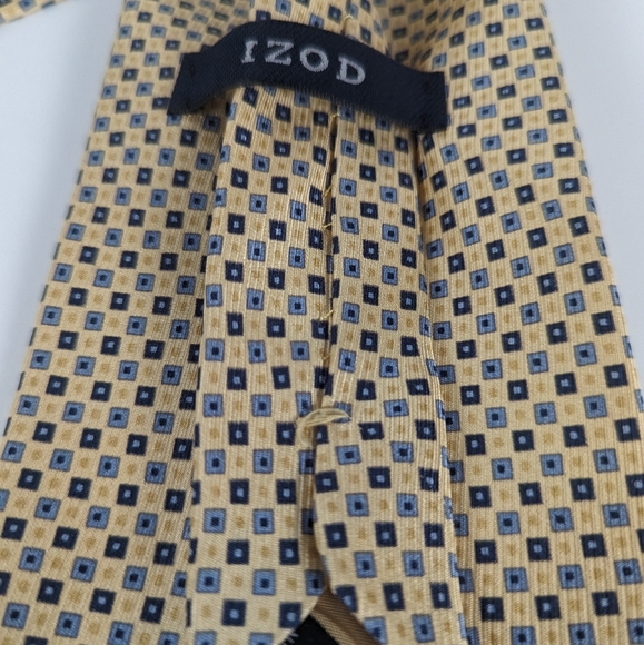 Izod Yellow and Blue Tie - Picture 4 of 6